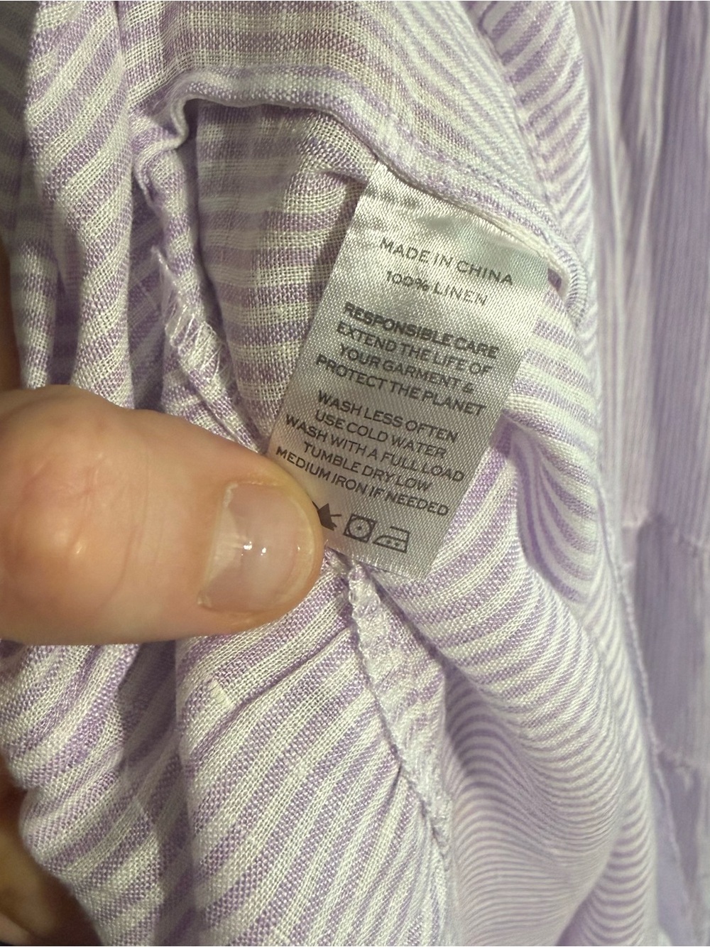 Hill House Ellie Nap Dress Purple Stripe Size S - Picture 7 of 7